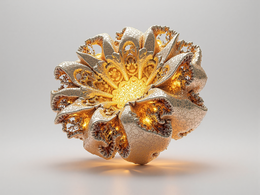 Artistic ceramic sculpture, intricate design, fine glaze finish, displayed under lighting
