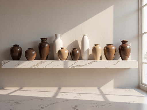 Resin decorative figurines, elegant vase shapes, smooth surface finish, multi-color combination